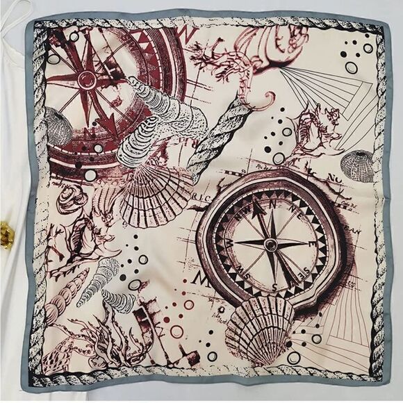 Brown Beachy Silky Scarf  